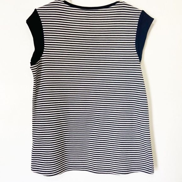 Jones New York Black and White Sleeveless Top - Picture 7 of 10